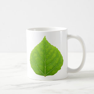 Grön Aspblad #11 Kaffemugg