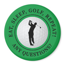 Grön Äta Sova Golf Upprepa Runda Golfälskare