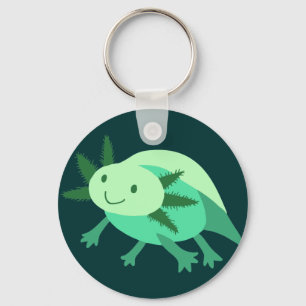 Grön Axolotl Nyckelring