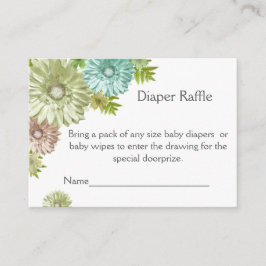 Grön Baby I Knopp Brunch Baby Shower Blöjlotteri Tilläggskort
