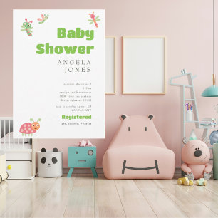 Grön babystövel i Cute Baby Kryp Inbjudningar