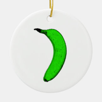 grön banan julgransprydnad keramik