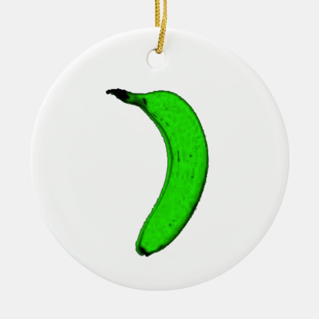 grön banan julgransprydnad keramik (Framsidan)