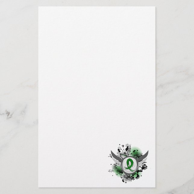 Grön band- och vingarnjuresjukdom brevpapper (Framsida)