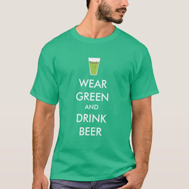 Grön bära och halv liter för drinkölanpassade tee (Framsida)