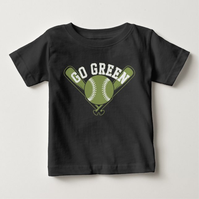 Grön baskerdesign t shirt (Framsida)