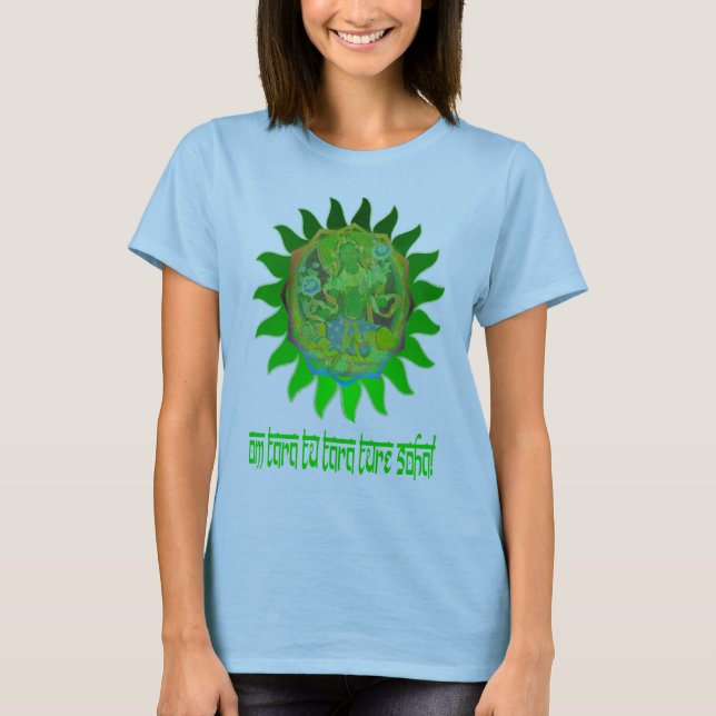 Grön bästa Tara Yoga Tee Shirt (Framsida)