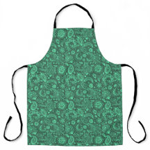 Grön batik boho stil blom- paisleymönster