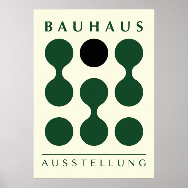 Grön Bauhaus tryck, utskrivbar grön Bauhaus vägg Poster (Framsidan)