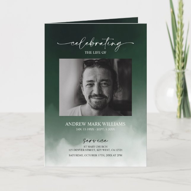 Grön begravningsordning Tjänst Vikta Program (Framsida)