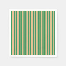 Grön Beige Randig Julfest Papper