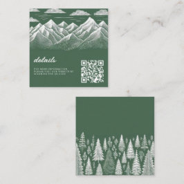 Grön Berg Bröllop Tilläggskort