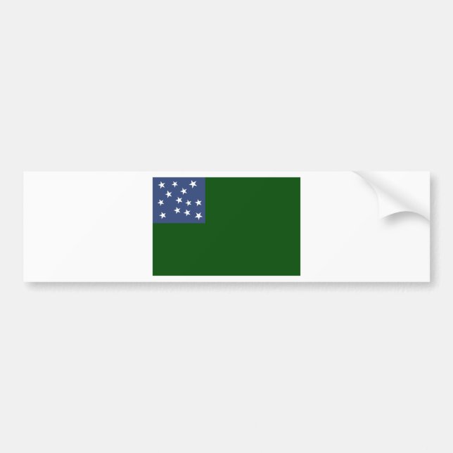 Grön bergpojkeflagga av den Vermont republiken Bildekal (Framsidan)