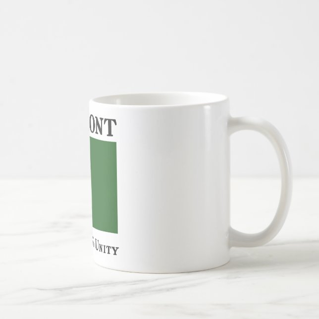 Grön bergpojkeflagga av den Vermont republiken Kaffemugg (Höger)