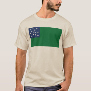 Grön bergpojkeflagga tee shirt