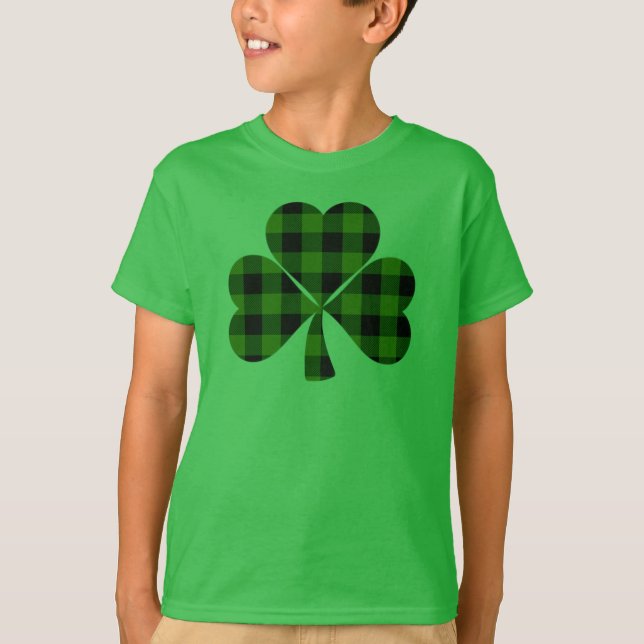 Grön betald shamrock st. patricks dag design t shirt (Framsida)