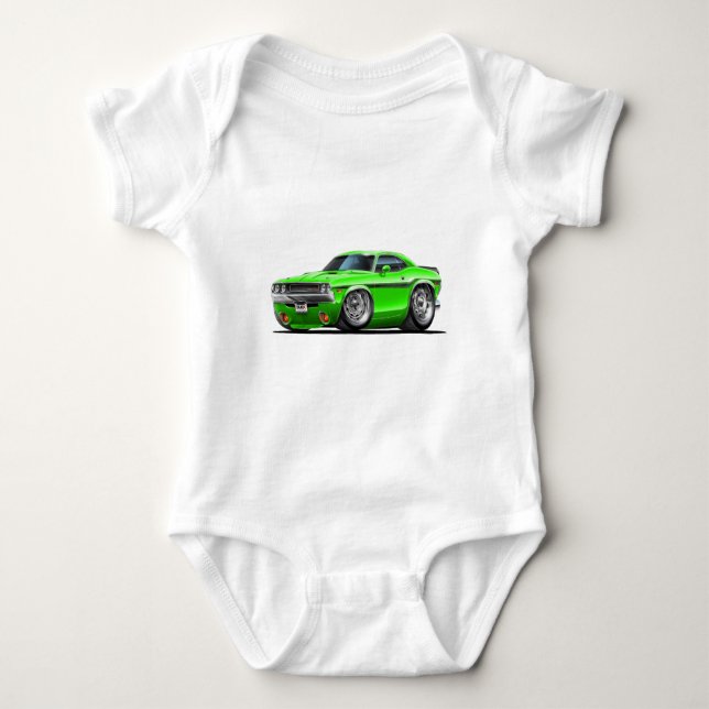 Grön bil 1970-72 för utmanare t shirt (Framsida)