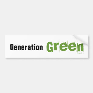 Grön bildekal för generation