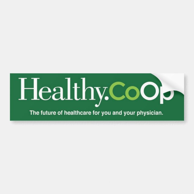 Grön bildekal för Healthy.Coop (Framsidan)