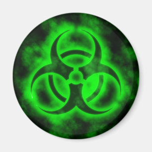 Grön Biohazard Magnet