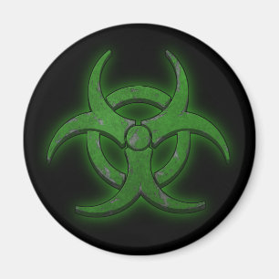 Grön Biohazard Magnet