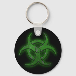 Grön Biohazard Nyckelring