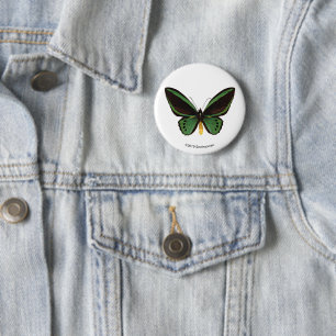 Grön Birdwing fjäril Knapp