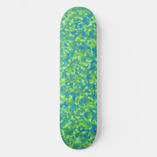 Grön Blå Abstrakt Geometrisk Mönster Mini Skateboard Bräda 18,5 Cm