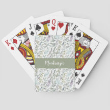 Grön Blå Botanisk Akvarell Monogramnamn