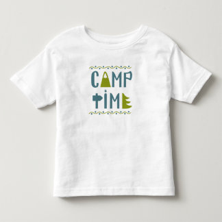 Grön Blå Campingtids Natur T-Shirt