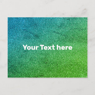 Grön Blå Färggradient Ombre Textur Texturerad Vykort