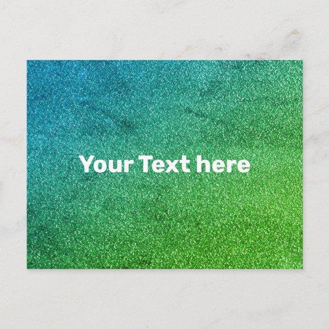Grön Blå Färggradient Ombre Textur Texturerad Vykort (Framsida)