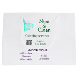 Grön blå gitter ren rengöringsmopp namn adress q r