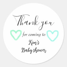 grön blå pastell baby shower minimal redigerbar