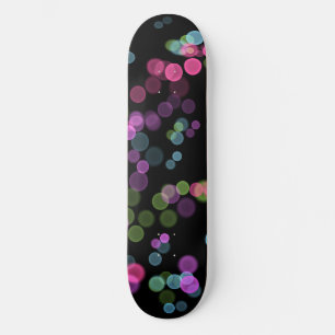 Grön Blå Rosa Lila Abstrakt Bubbeldesign Mini Skateboard Bräda 18,5 Cm
