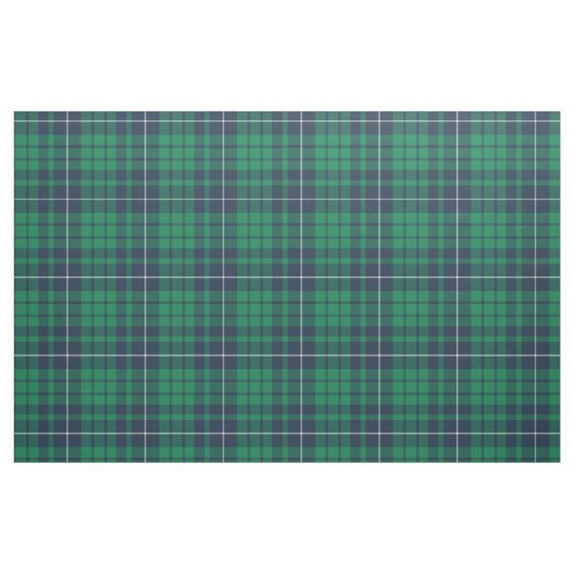 Grön Blå Skotsk Rutig Randig Mönster Tyg (Fat Quarter)