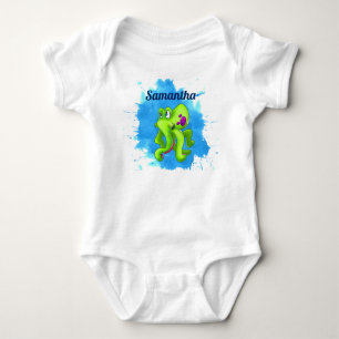 Grön bläckfiskbabyBodysuit T Shirt