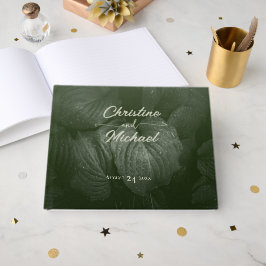Grön blad elegant grönska vårbröllop gästböcker