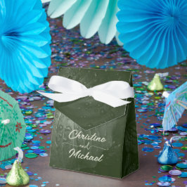 Grön blad elegant grönska vårbröllop presentaskar