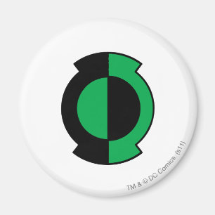 Grön bläddrad lyktalogotyp magnet