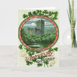 Grön BlarneyslottIrland Shamrock Kort