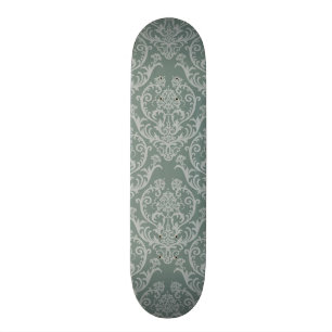 Grön blom- tapet mini skateboard bräda 18,5 cm
