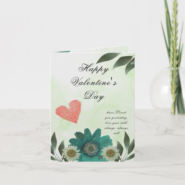 Grön Blomma - En kärlek som ingen annan Helgkort (Framsida)