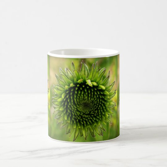 Grön blomma kaffemugg
