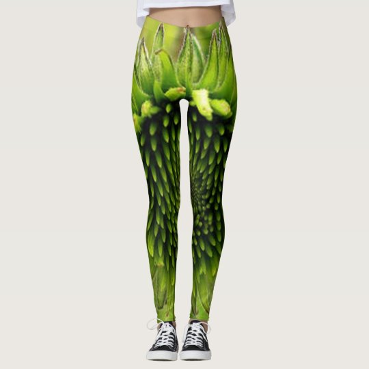 Grön blomma leggings