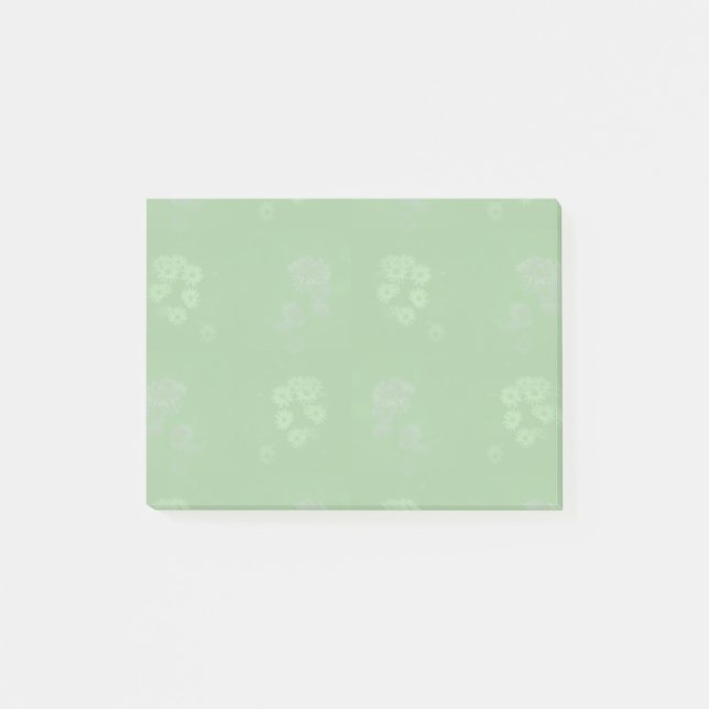 Grön blomster post-it block (Framsida)