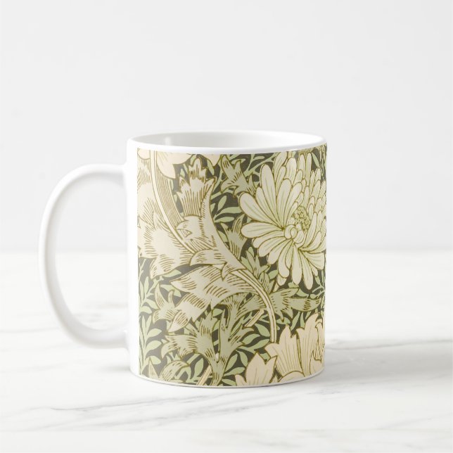 Grön blomsterdesign av Wm Morris Kaffemugg (Vänster)