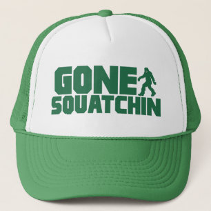 Grön Bobo BORTA SQUATCHIN hatt som finner Bigfoot Keps