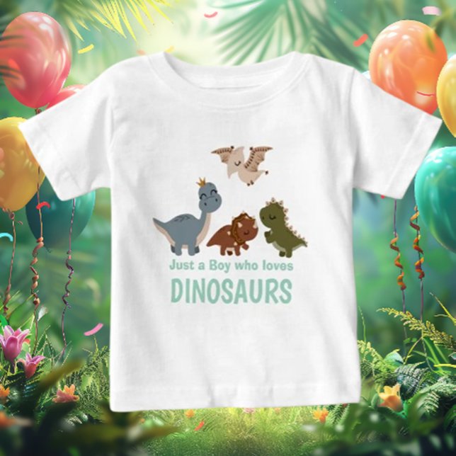 Grön Boho Dinosaurie T Shirt (Dress your little one in style with our Boho Dinosaur Baby T-Shirt! Soft, comfy, and super cute)