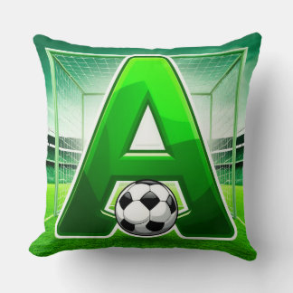 ⚽ Grön Bokstav A Fotboll Logotyp Arena Mål Sport Kudde
